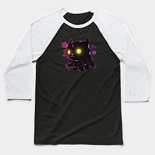 Retro Ghost Cat Baseball T-Shirt